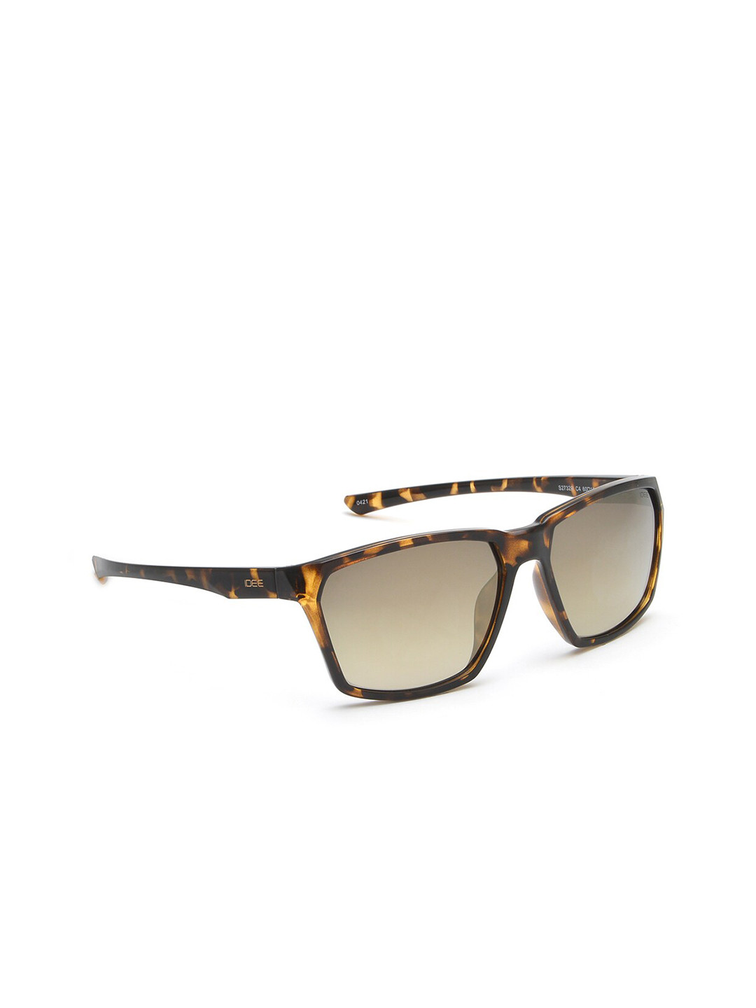 Buy IDEE Men Brown Lens & Black Square Sunglasses With UV Protected