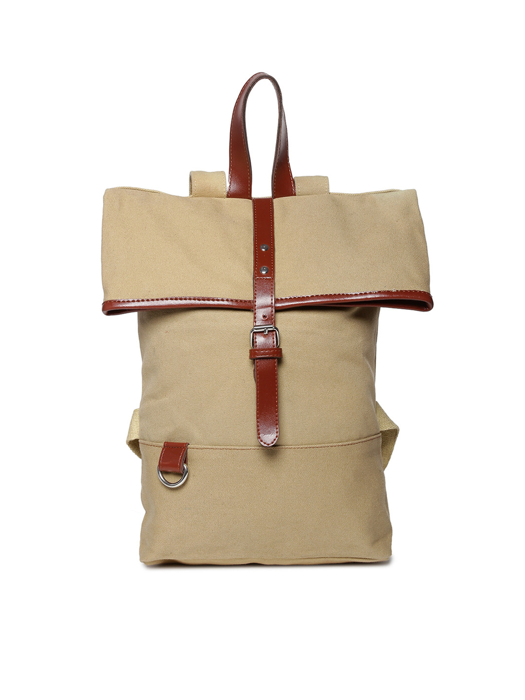Buy Campus Sutra Unisex Beige Solid Backpack Backpacks for Unisex