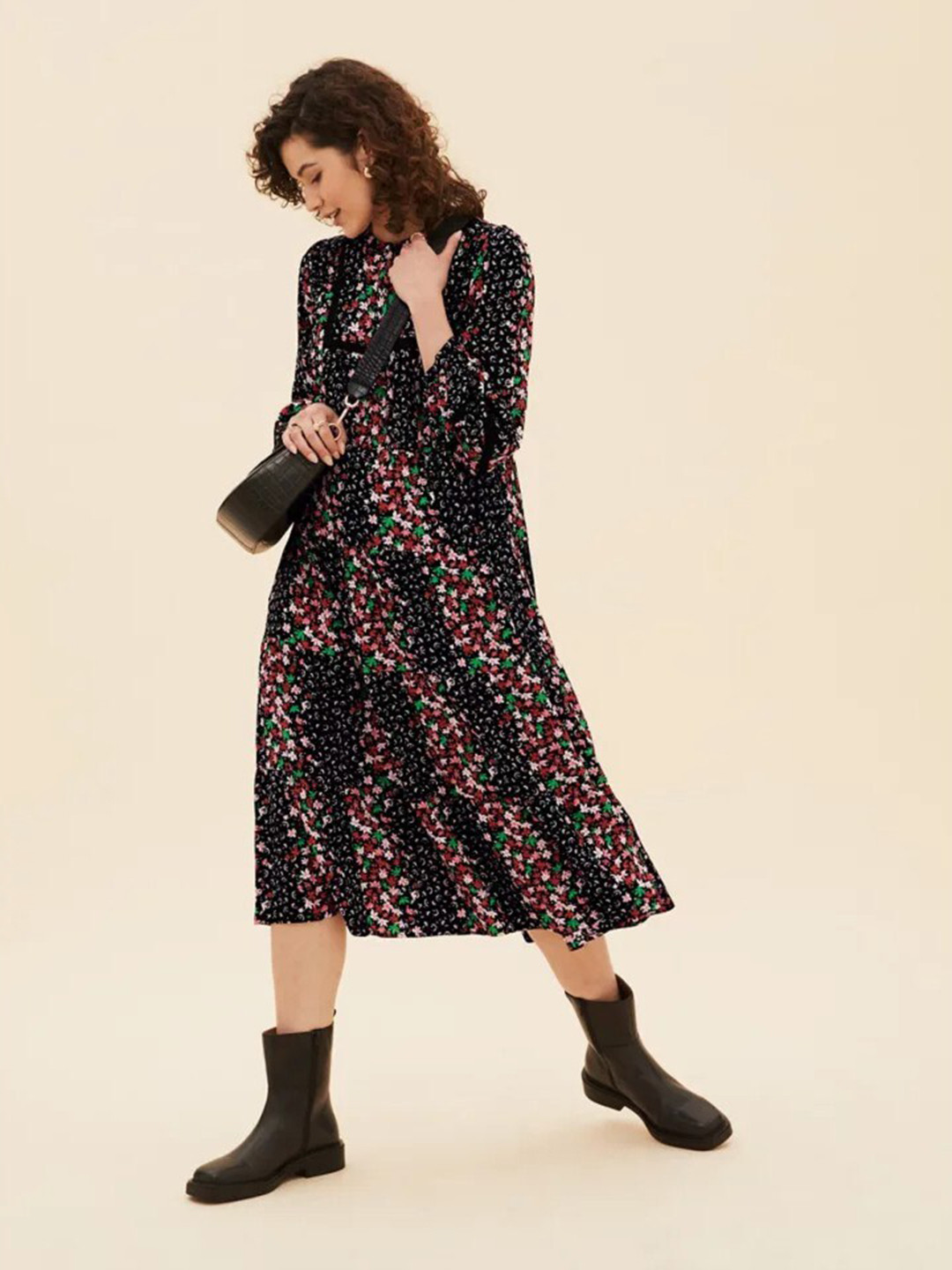 Buy Marks & Spencer Black Floral Maxi Dress Dresses for Women