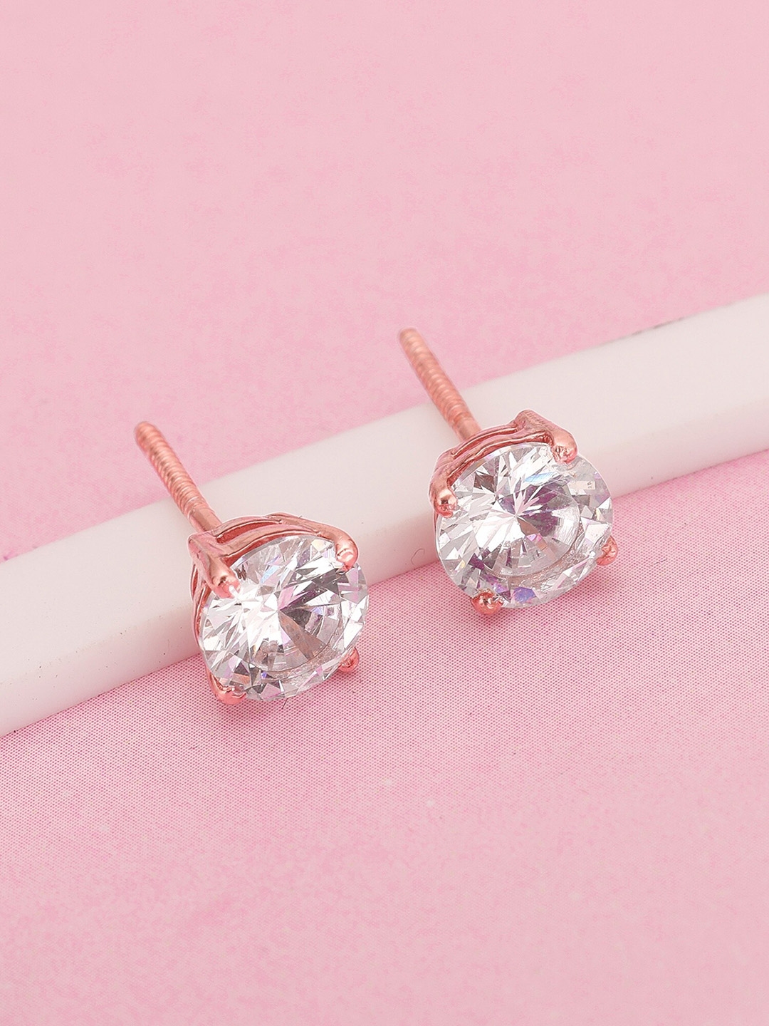Buy GIVA Rose Gold Plated Contemporary Studs Earrings - Earrings for Women 19293904 | Myntra