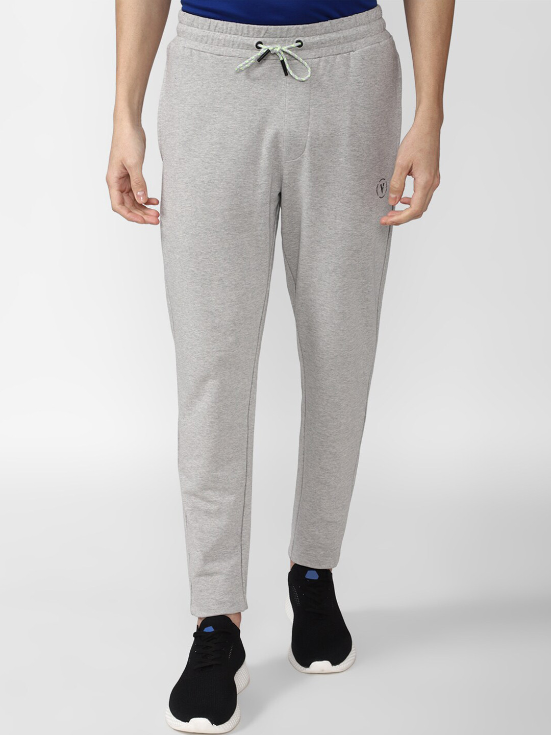 Buy Van Heusen Flex Men Grey Solid Slim Fit Track Pant Track Pants