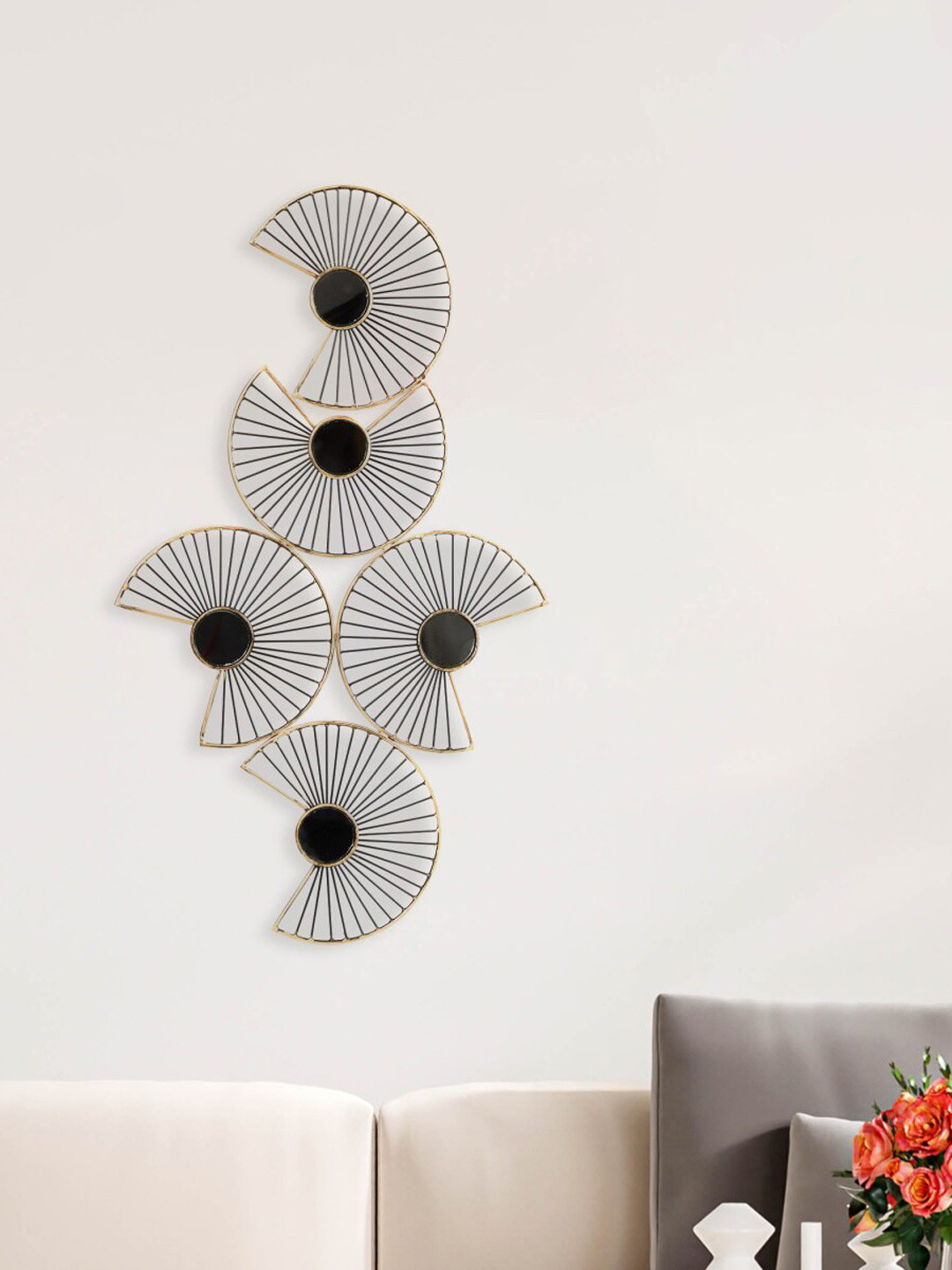 Buy Home Centre Black Abstract Metal Wall Hanging Wall Decor Wall