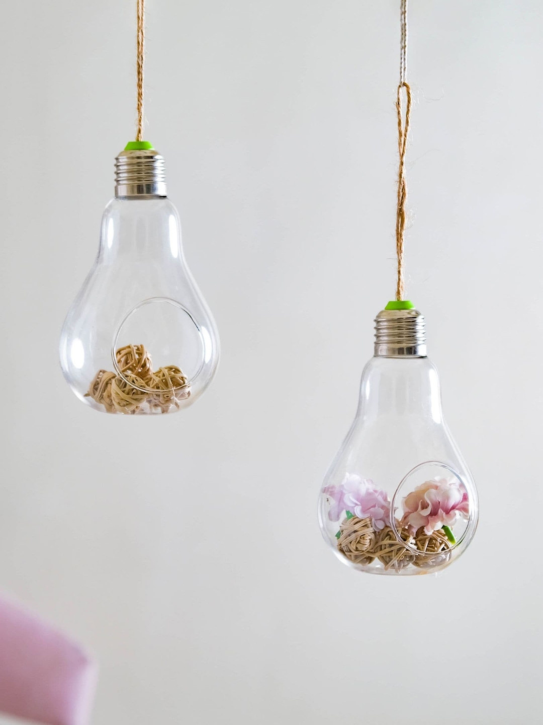 Buy Nestasia Transparent Bulb Shaped Hanging Glass Vase - Vases for ...