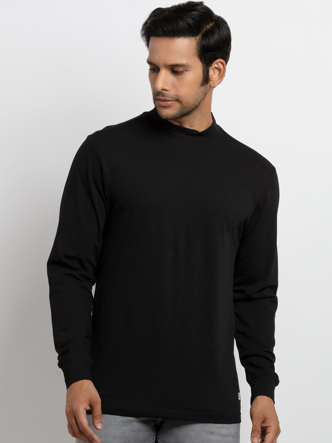 7818 Black High Neck T-Shirt