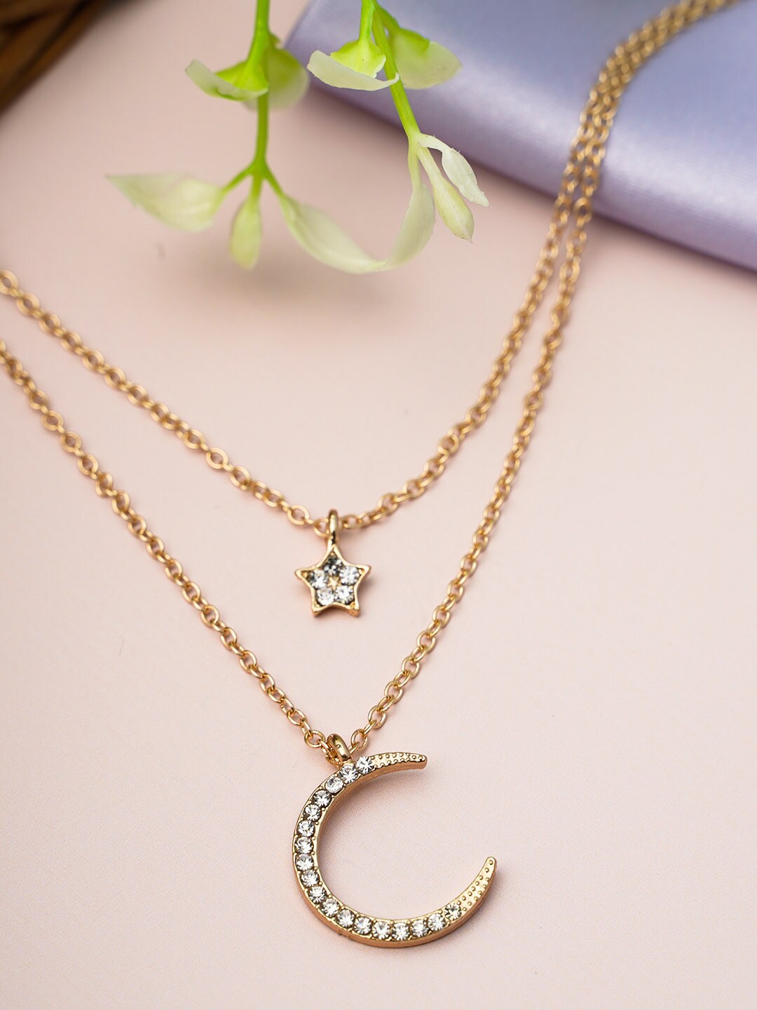 Buy Emmie Women Gold Toned & White Necklace - Necklace And Chains for ...