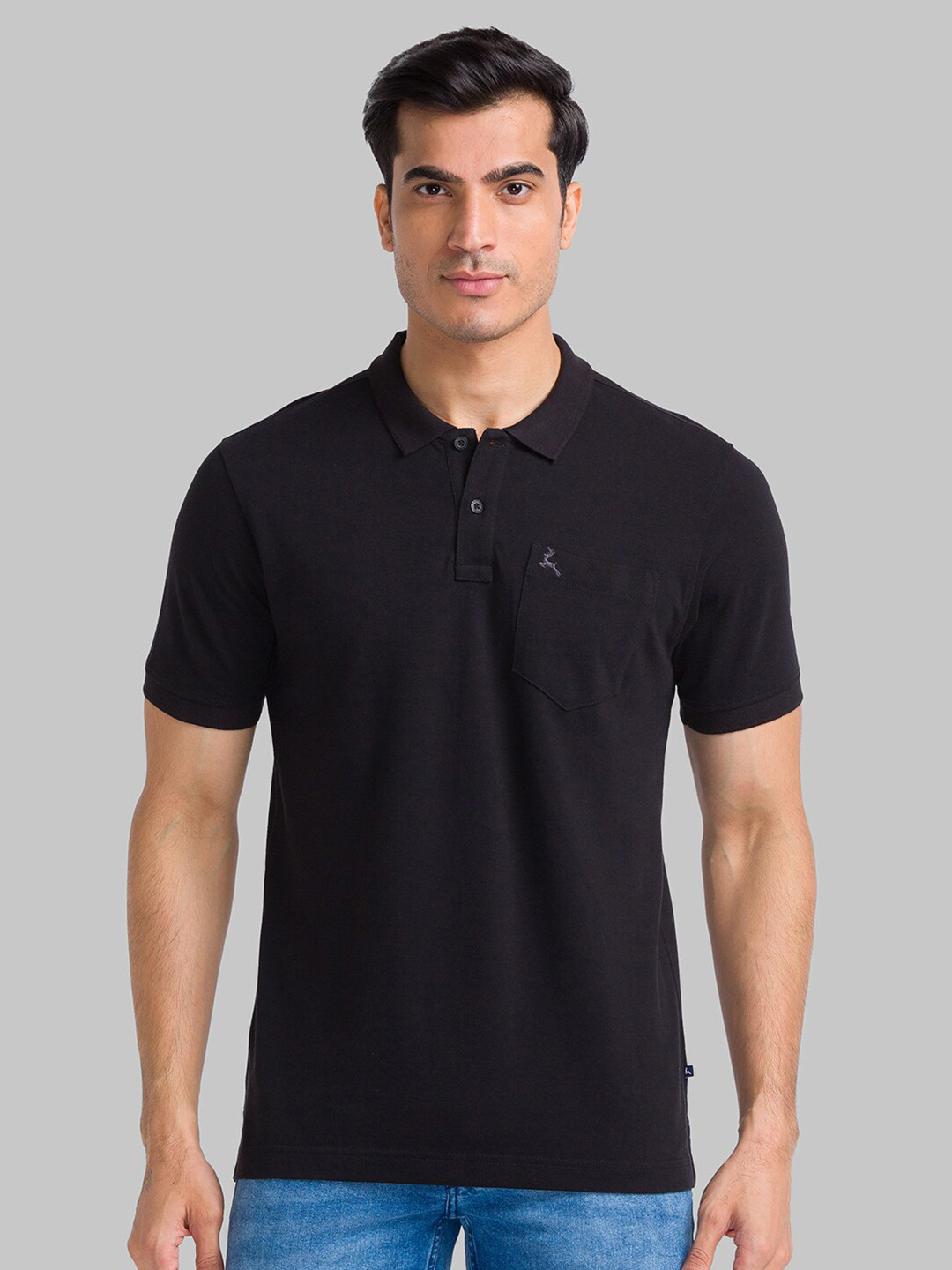 Buy Parx Men Black Polo Collar T Shirt - Tshirts for Men 19318060 | Myntra