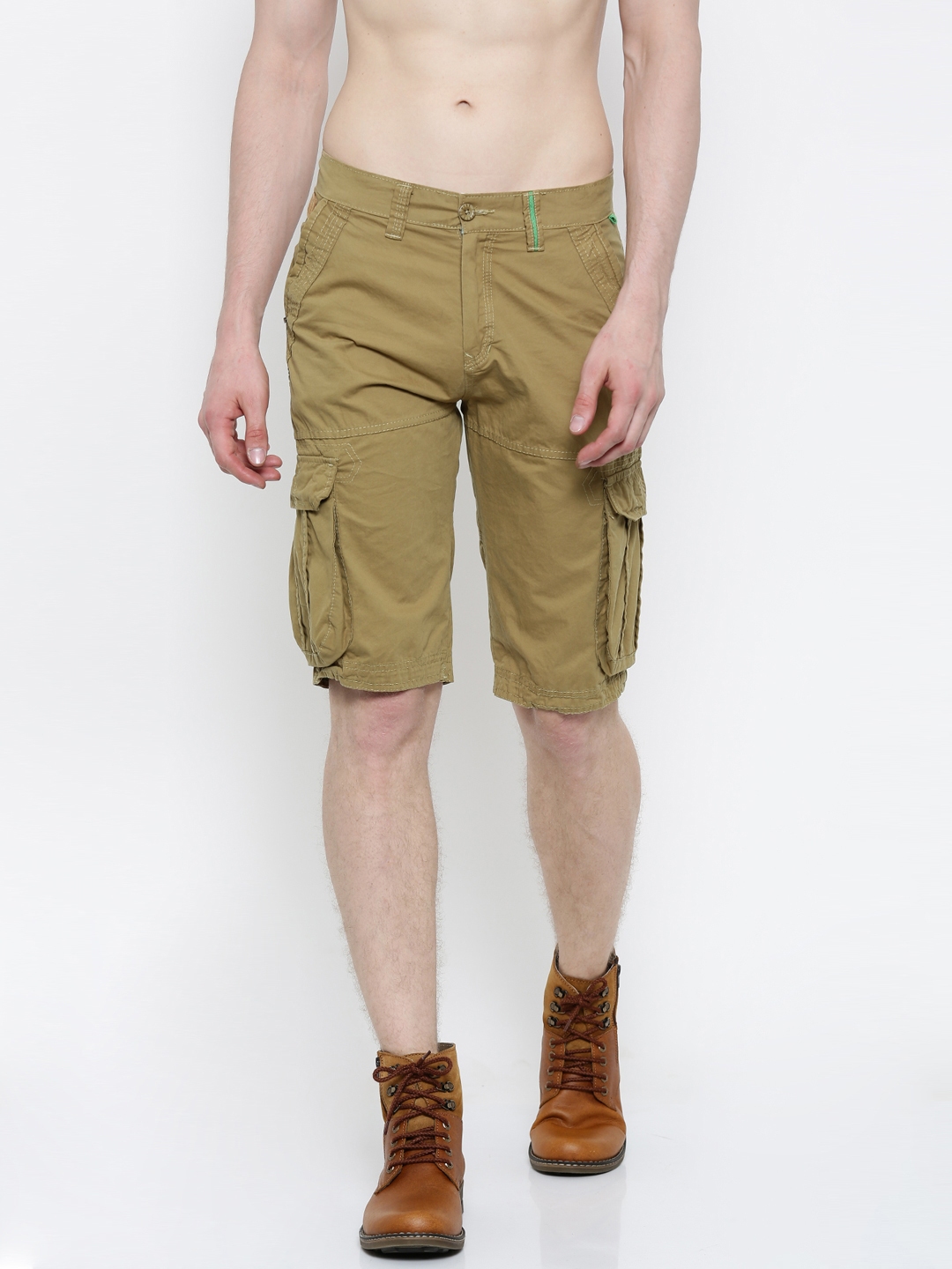 Buy Sports52 Wear Men Khaki Solid Regular Fit Cargo Shorts Shorts for Men 1932205 Myntra