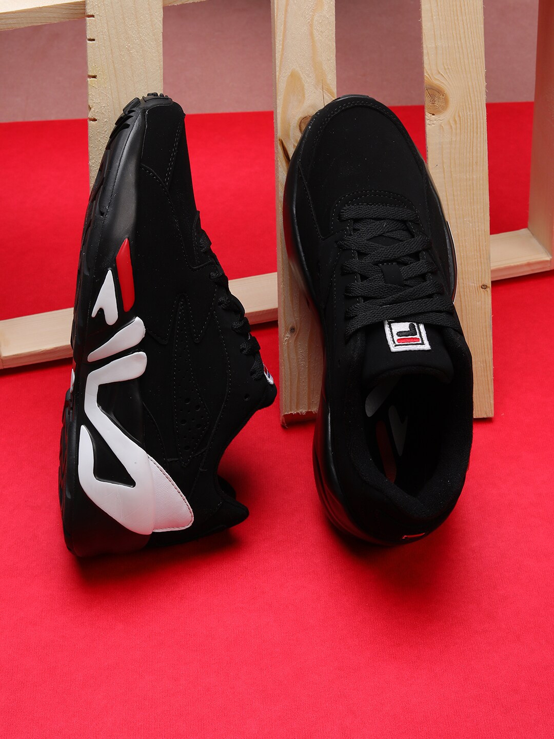Buy FILA Women Black PU MINDBLOWER Sneakers - Casual Shoes for Women ...