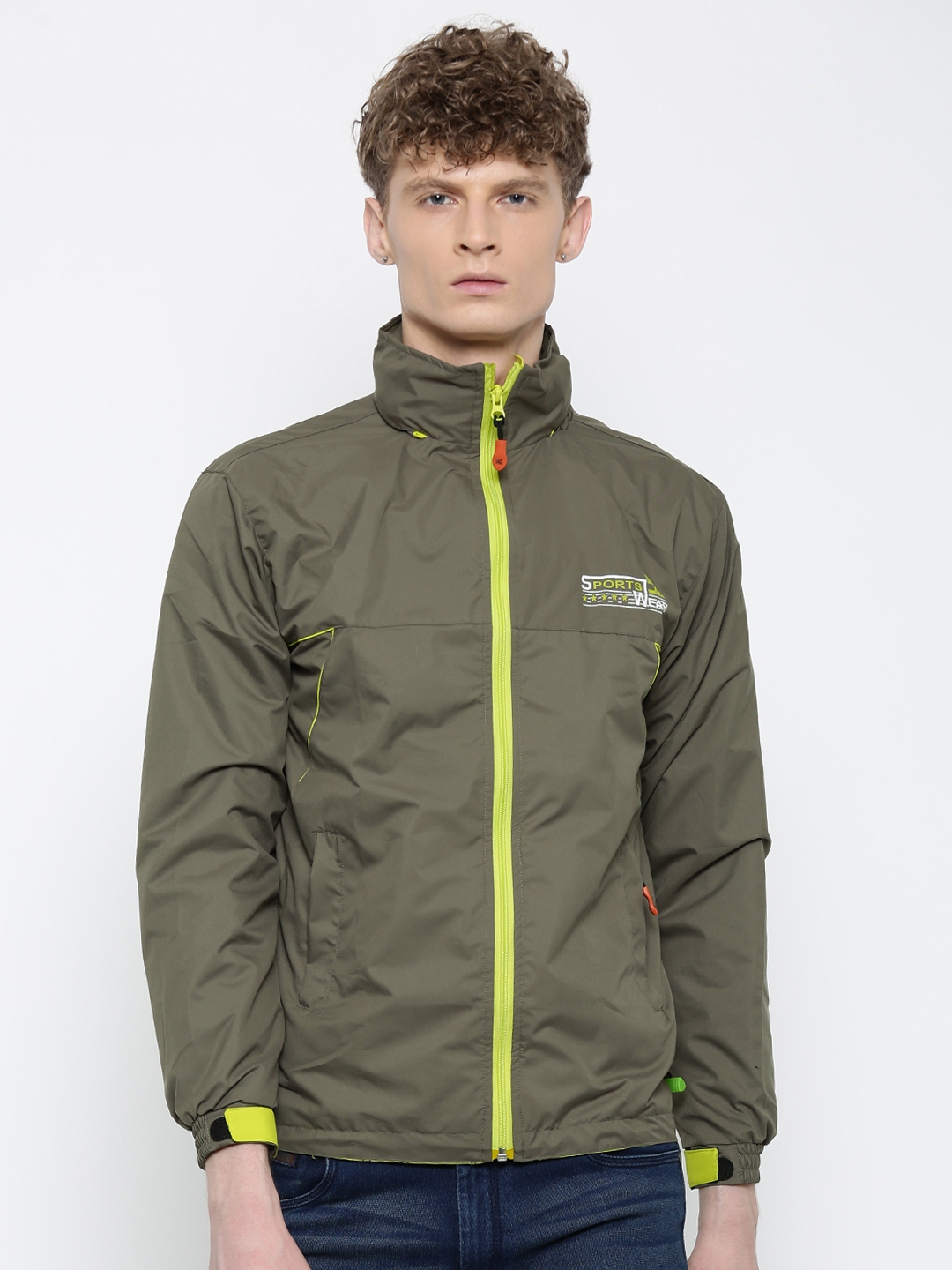 Buy Sports52 Wear Men Olive Green Comfort Fit Hooded Rain Jacket - Rain ...