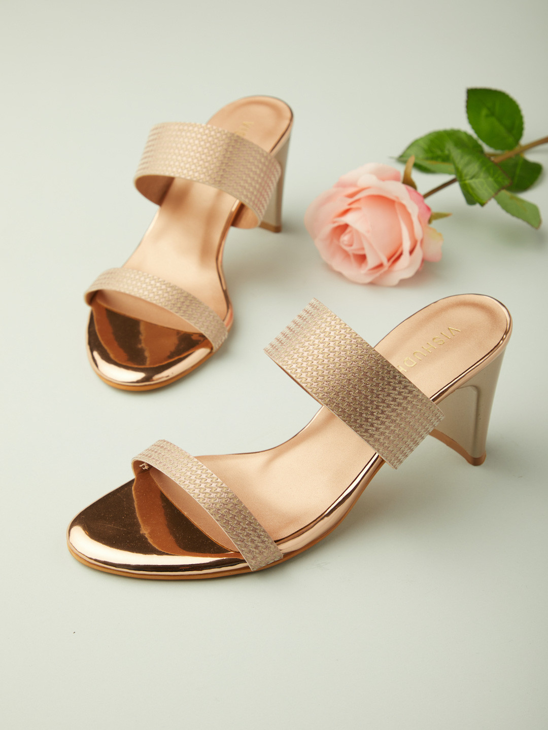 champagne open toe heels