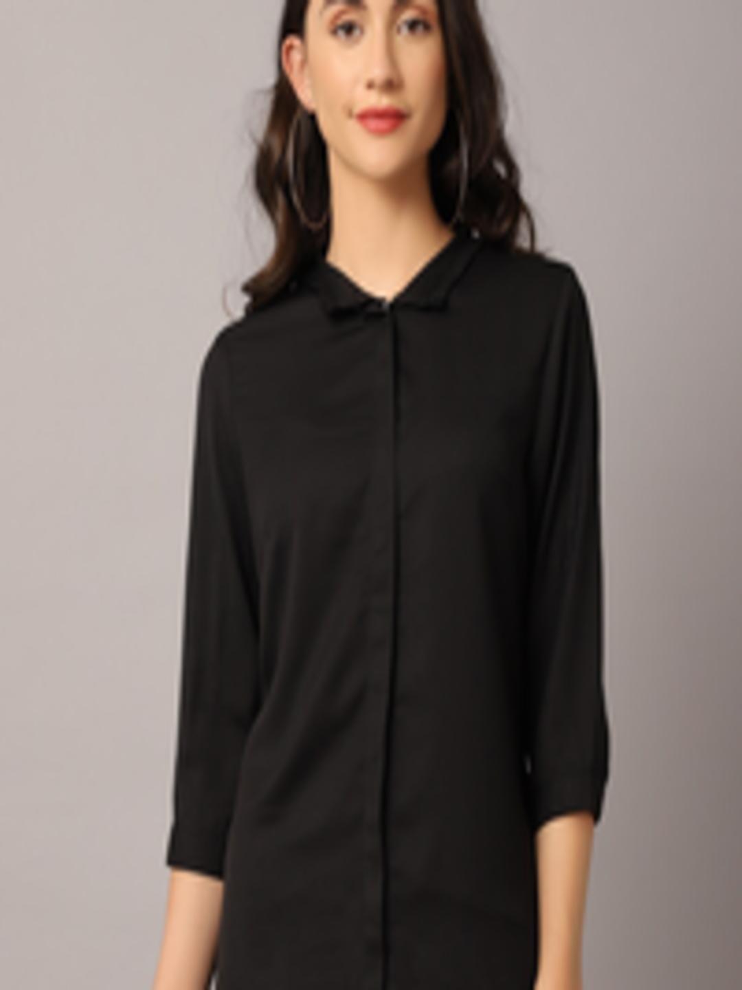 Buy Crozo By Cantabil Women Black Casual Shirt - Shirts for Women ...