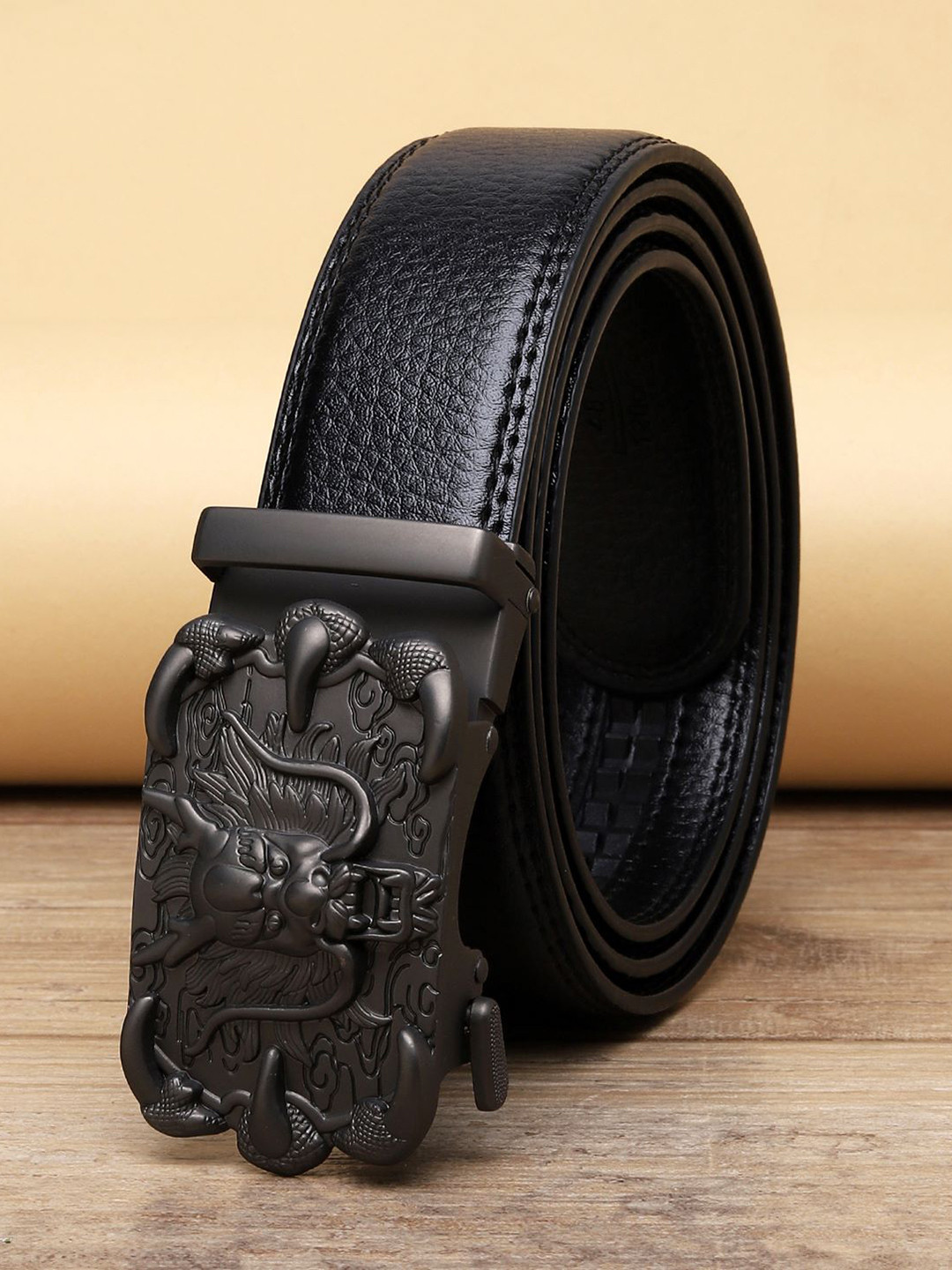 Buy ZORO Men Black Slider Buckle PU Belt Belts for Men 19332678 Myntra