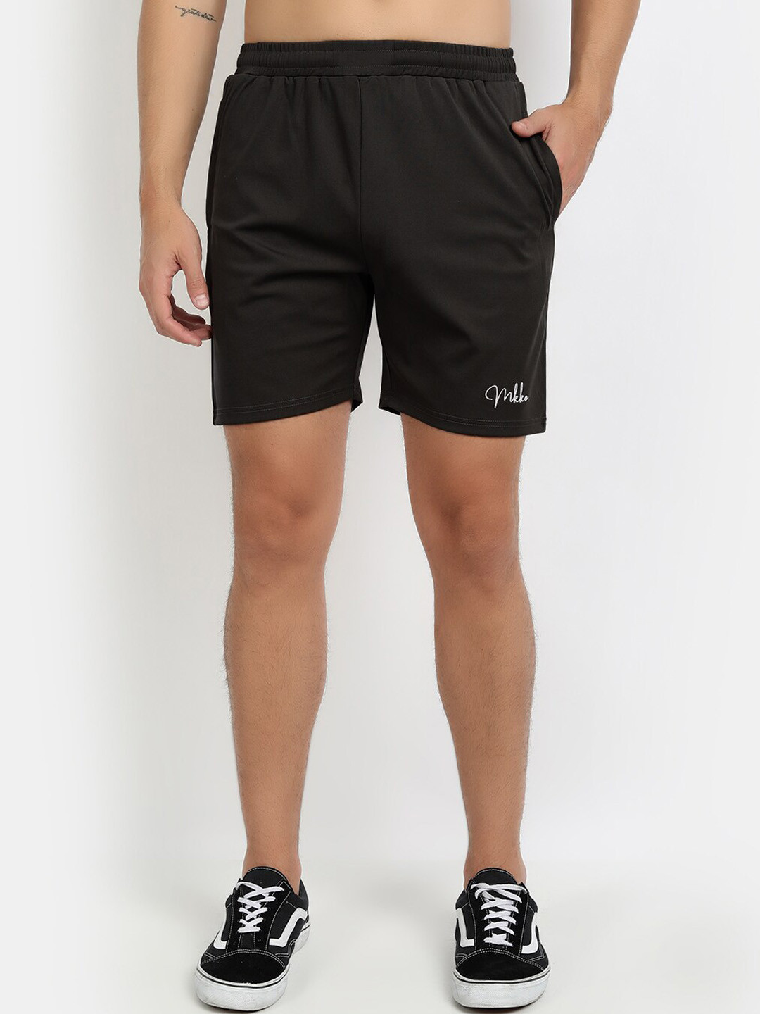 Buy MKKO Men Black Slim Fit Training Or Gym Sports Shorts Shorts for