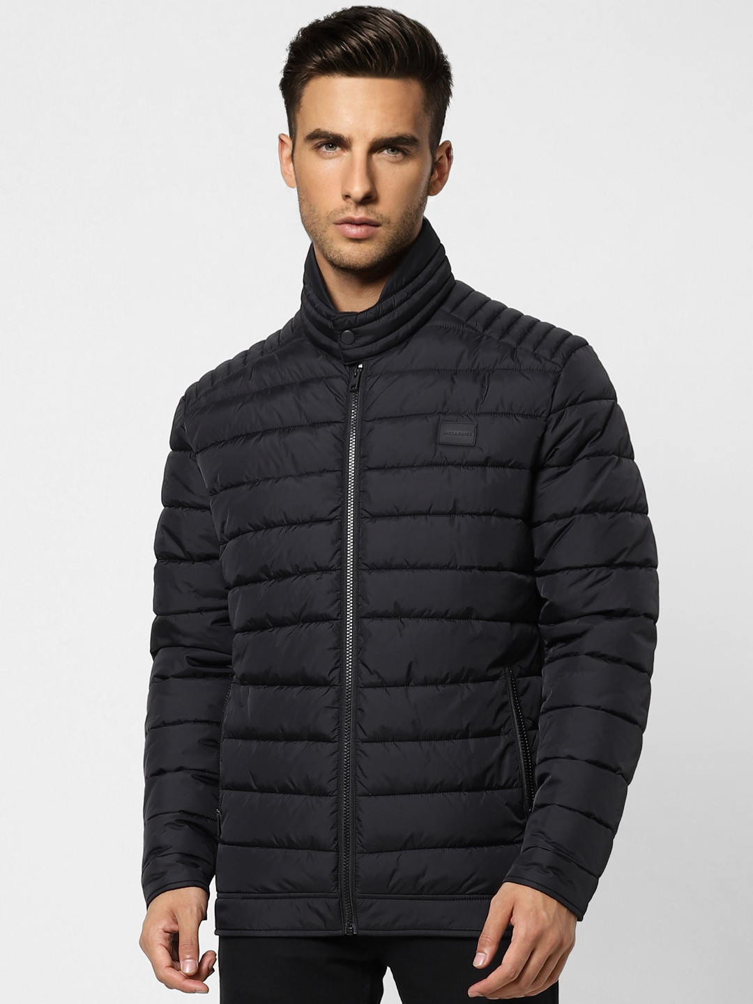 Buy Jack & Jones Men Stand Collar Puffer Jacket Jackets for Men