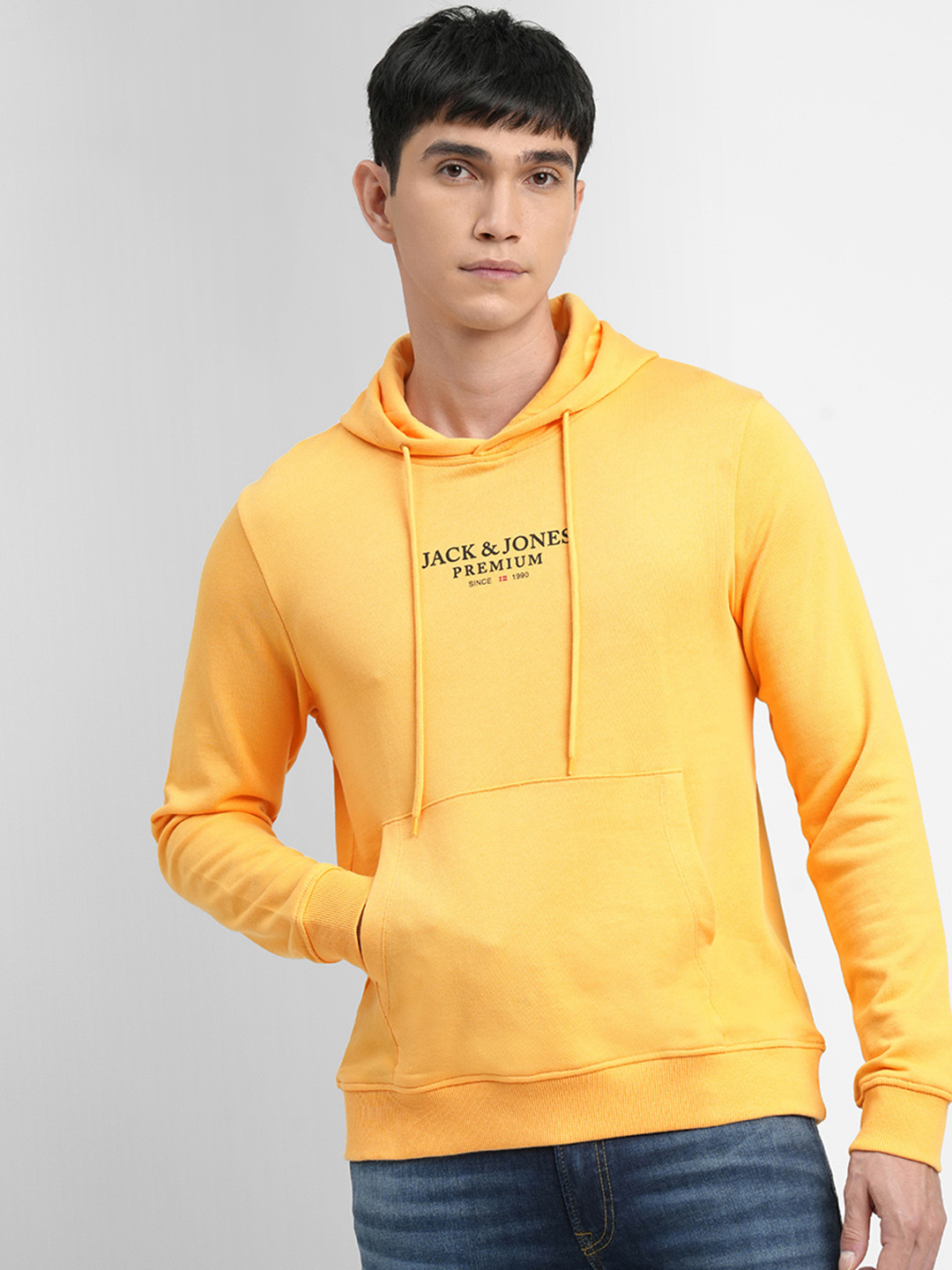 Jack & Jones Essentals Hooded Overhead Sweat N Black | Sweatshrts - View #7