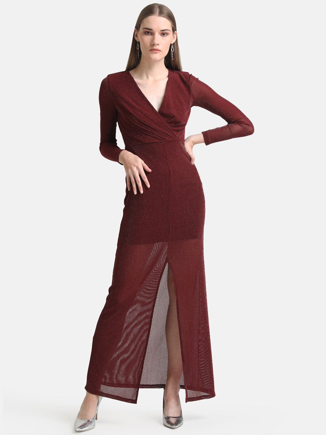 Buy Kazo Women Maroon Maxi Dress Dresses for Women 19355796 Myntra
