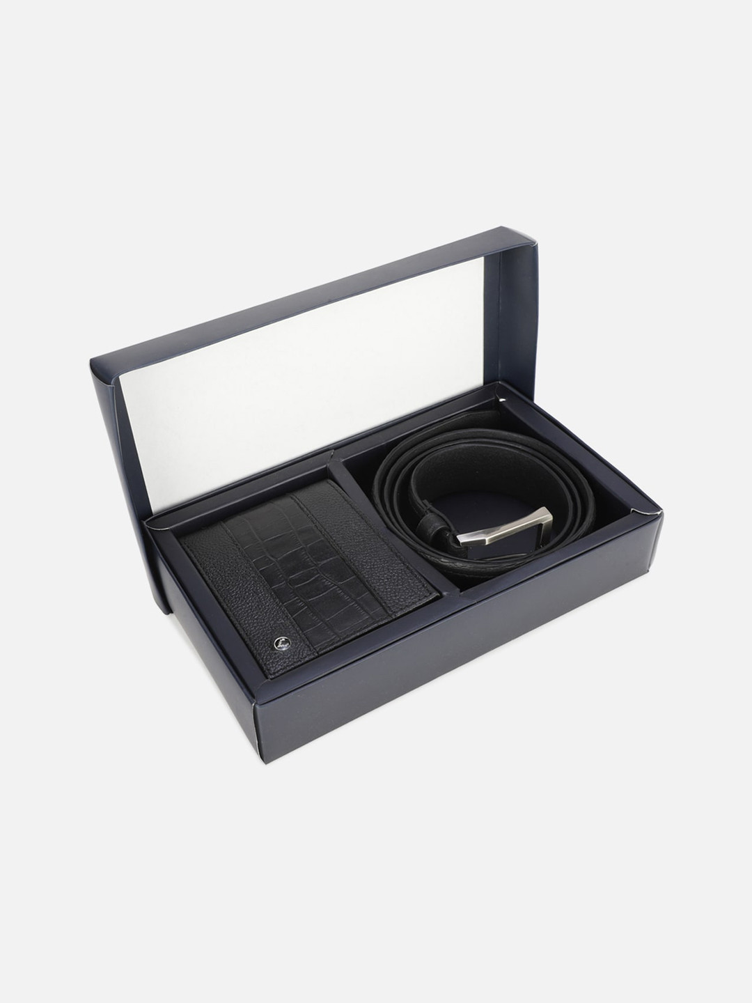 Buy Allen Solly Men Black Textured Accessory Gift Set Accessory Gift