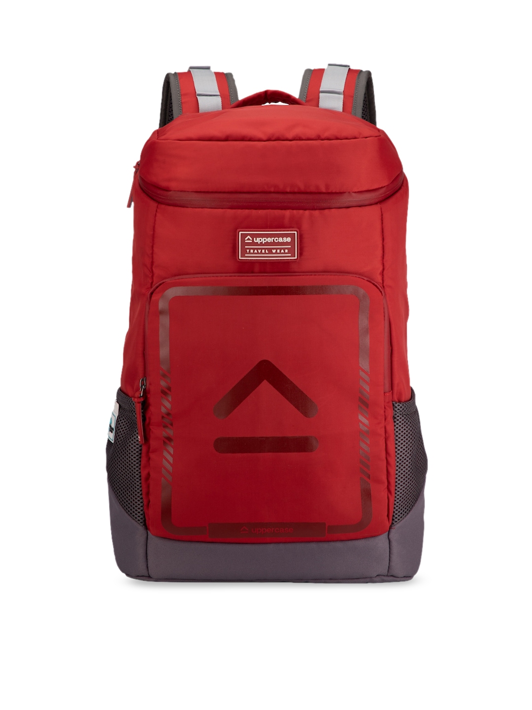 Buy Uppercase Unisex Red Grey Backpack Backpacks For Unisex buy-uppercase-unisex-red-grey-backpack-backpacks-for-unisex