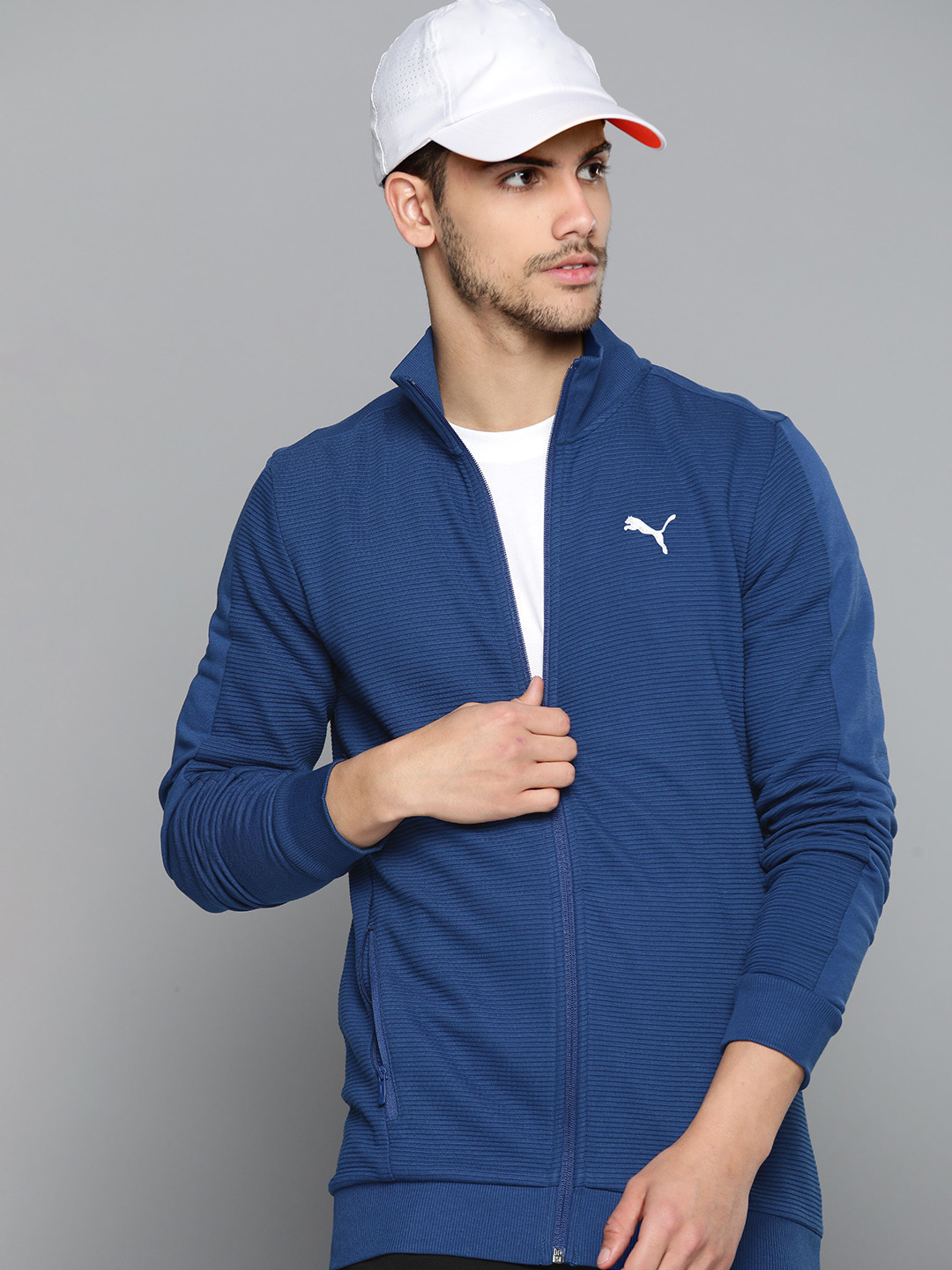Buy Puma Ribbed Slim Fit Ottoman Slim Fit Track Jacket Jackets for
