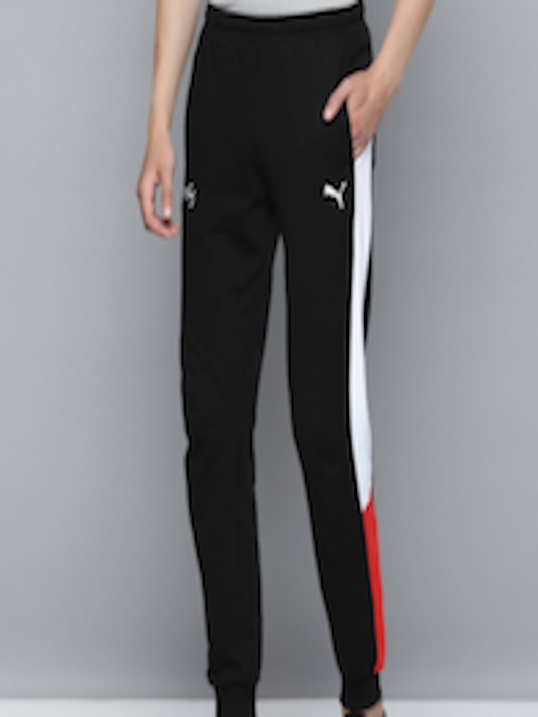 Buy PUMAxONE8 Men Black Brand Logo Printed Joggers With Side Stripes ...