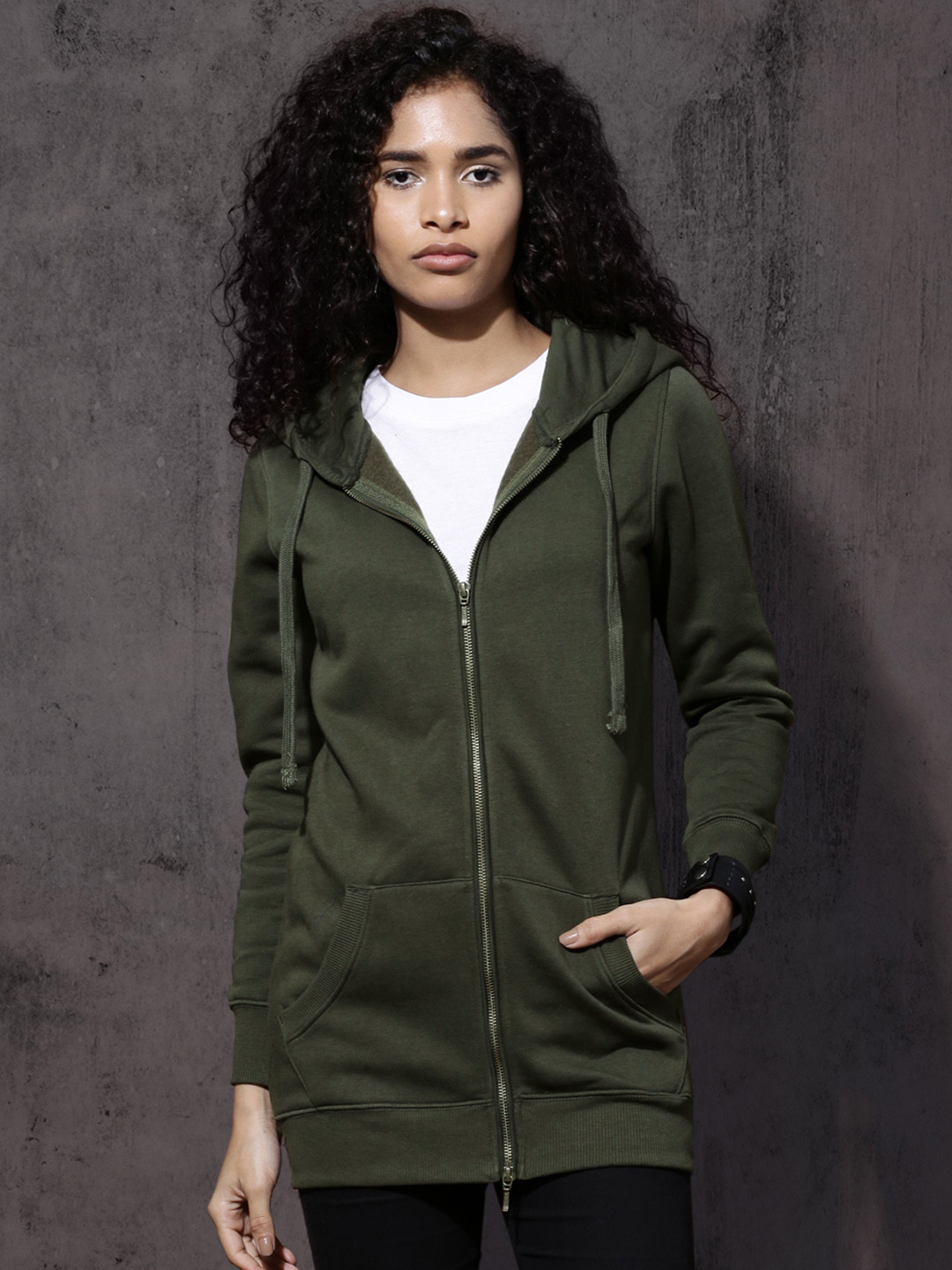 Olive green womens sweatshirt Clearance