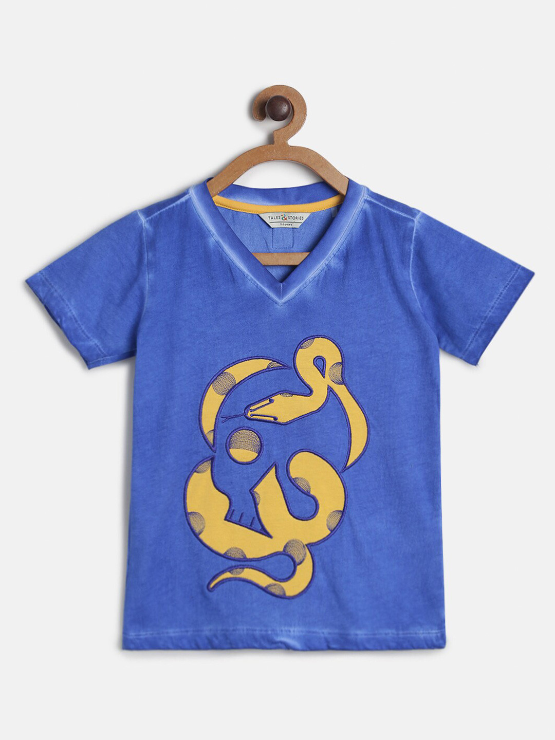 Buy TALES & STORIES Boys Blue Printed V Neck T Shirt Tshirts for Boys