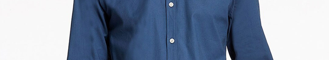 Buy LINDBERGH Men Blue Slim Fit Casual Long Sleeves Shirt - Shirts for ...