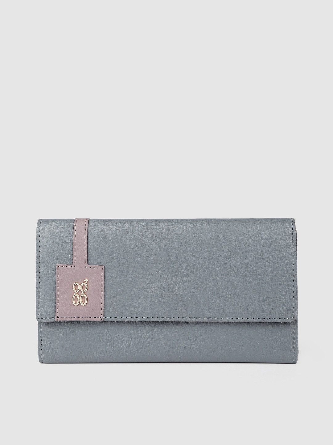 Buy Baggit Women Blue Solid Three Fold Wallet - Wallets for Women ...