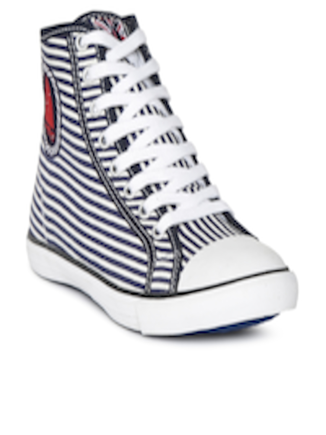 Buy West Bay Kids Navy & White Striped High Top Sneakers - Casual Shoes ...
