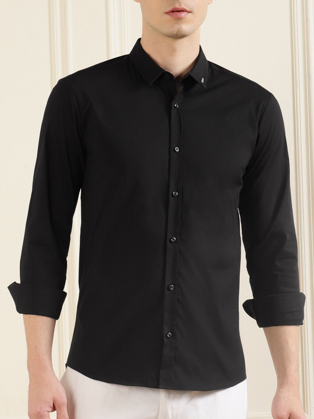 Buy HUGO Men Black Formal Shirt Shirts for Men 19381154 Myntra