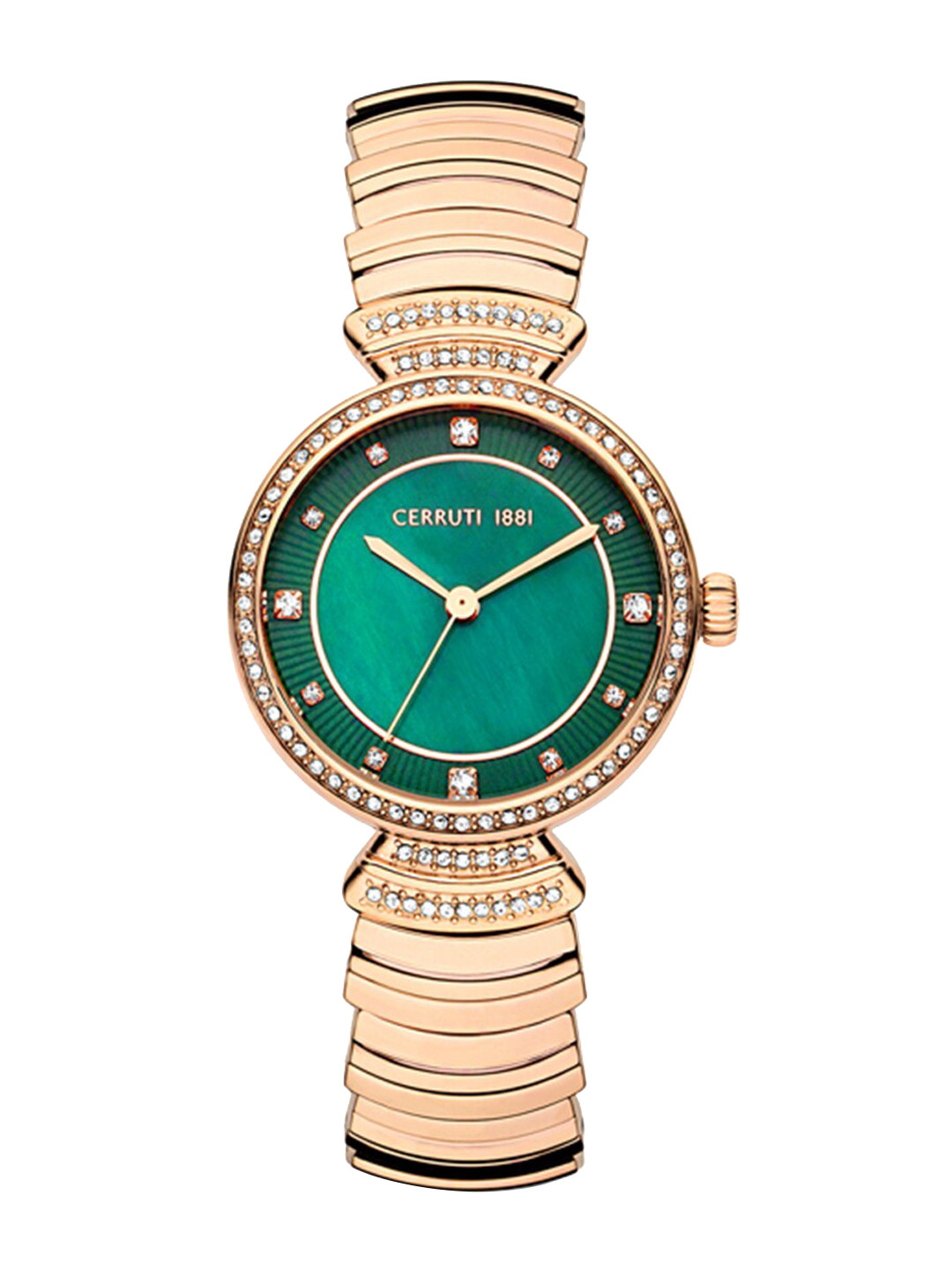 Buy Cerruti 1881 Women Green Dial & Rose Gold Stainless Steel Analogue