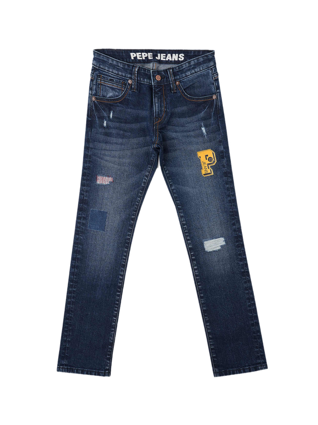 Jeans Slim Pepe Cashed Per Bambini E Ragazzi - Taglio Slim, 5 Tasche, Lavaggio Grigio
