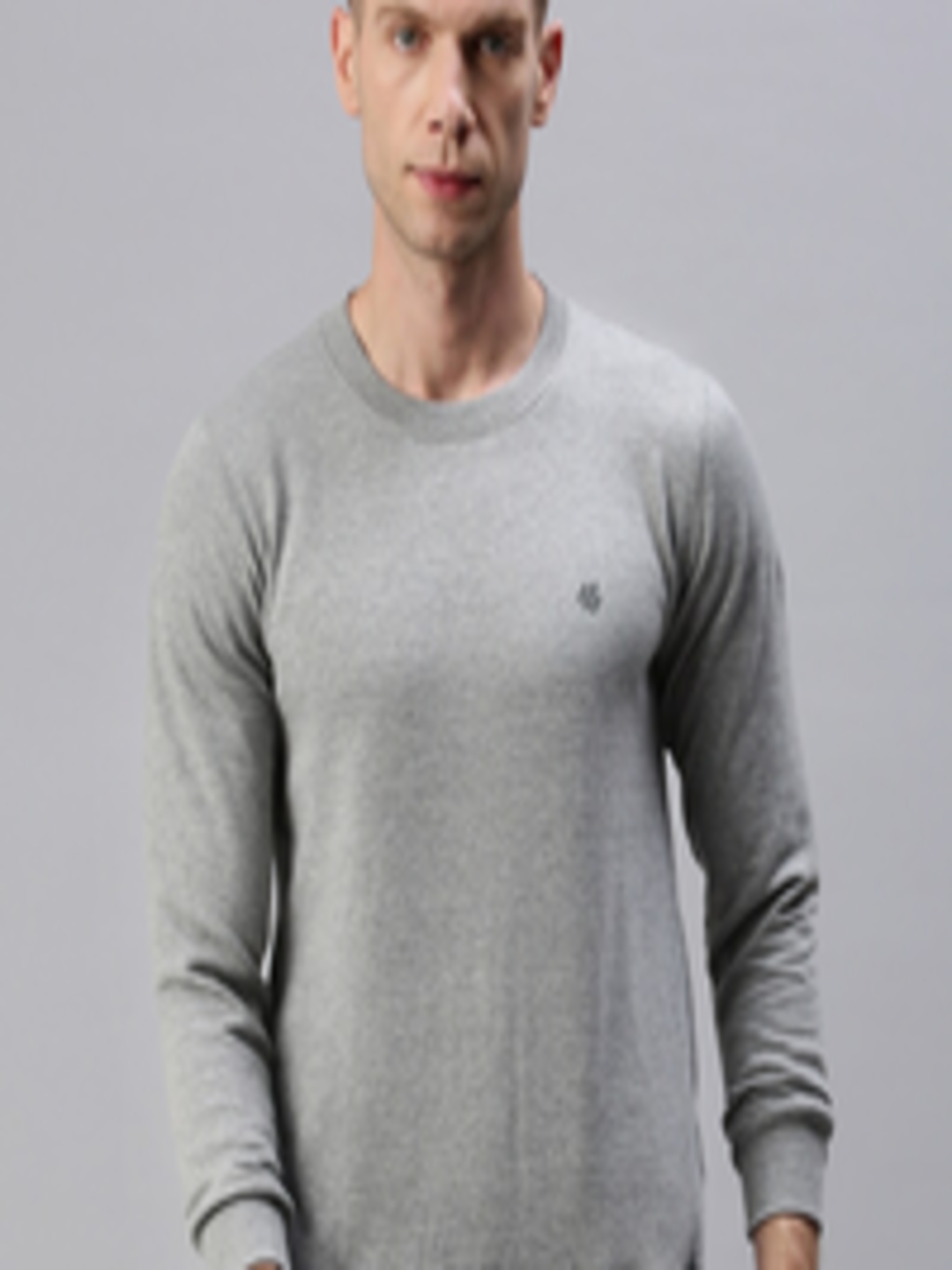 Buy ONN Men Grey Melange Round Neck Sweatshirt - Sweatshirts for Men ...