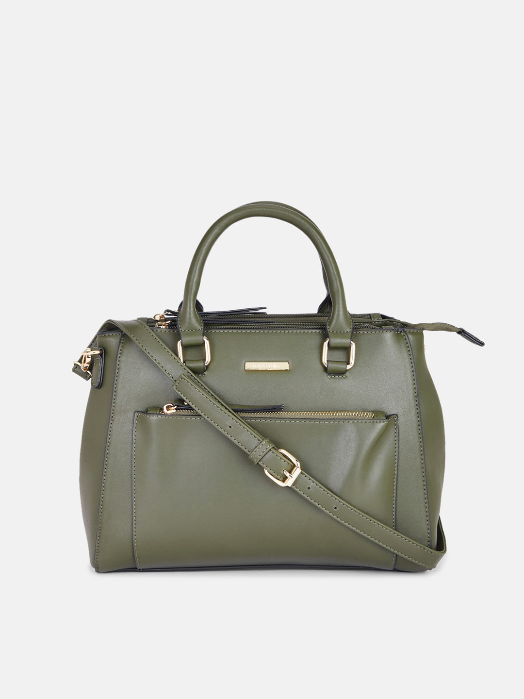 Buy Forever Glam By Pantaloons Women Green Structured Handheld Bag