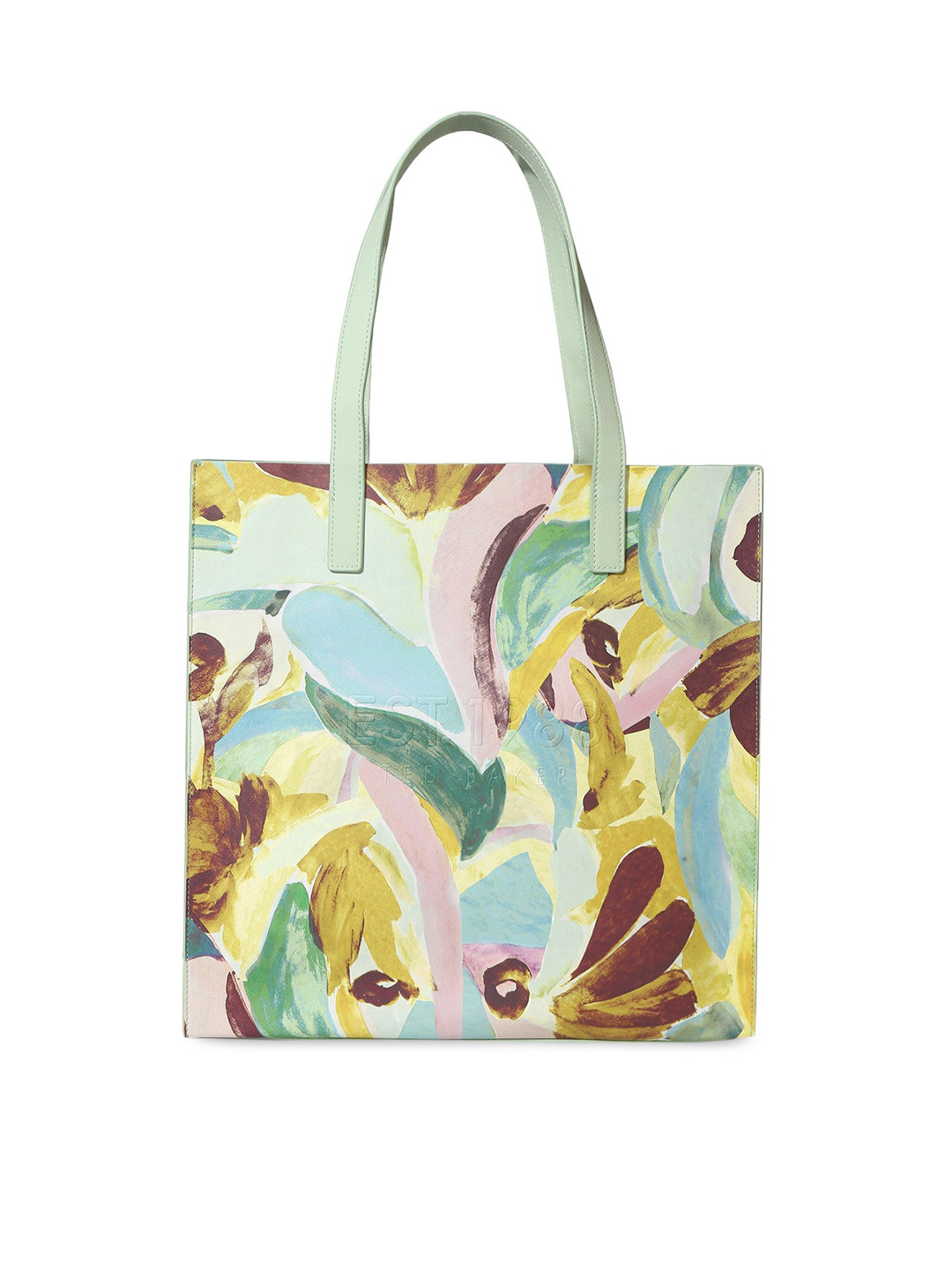 Buy Ted Baker Green Printed PU Oversized Shopper Tote Bag Handbags