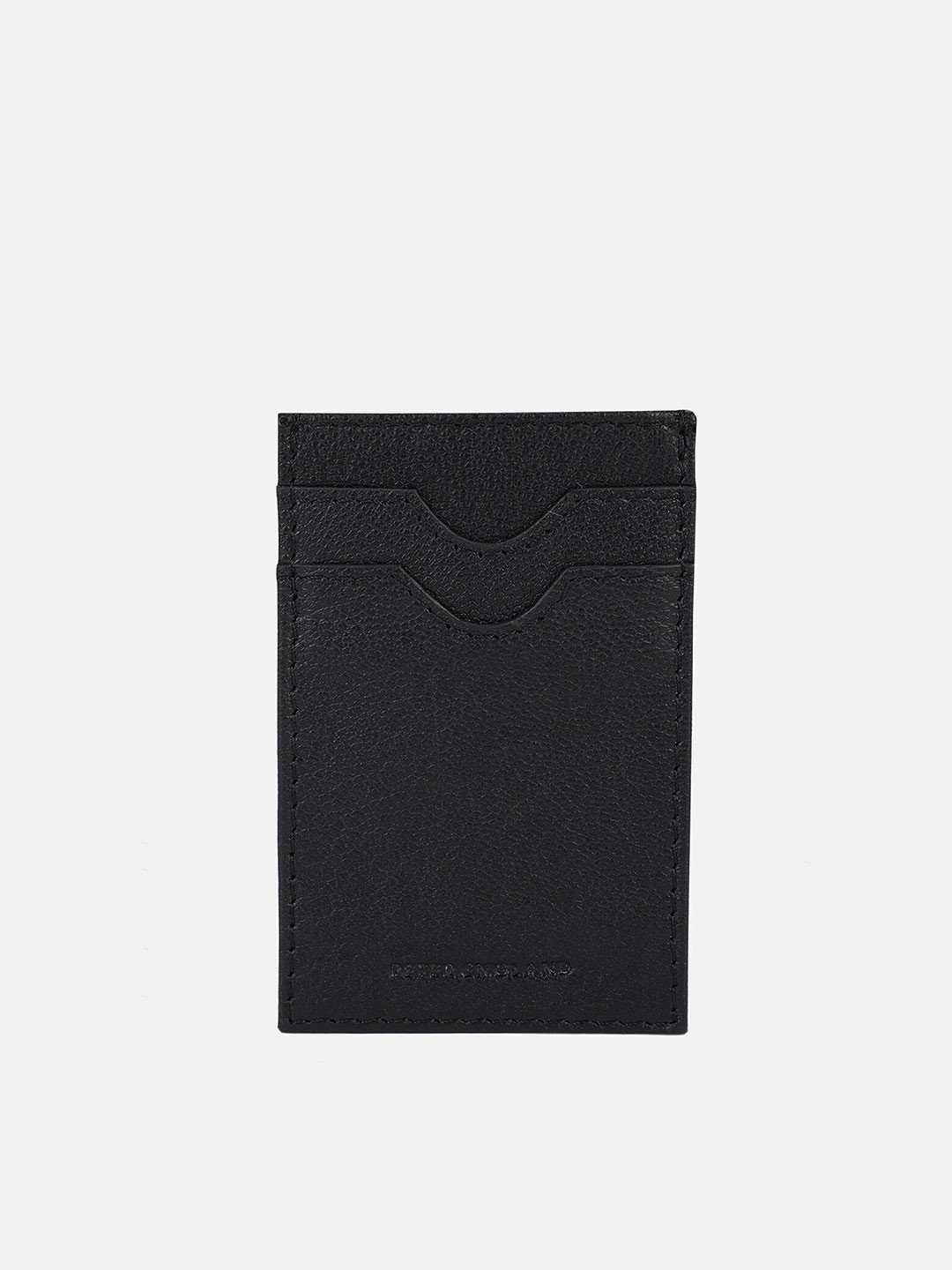 Buy Peter England Men Black Leather Money Clip Wallets for Men