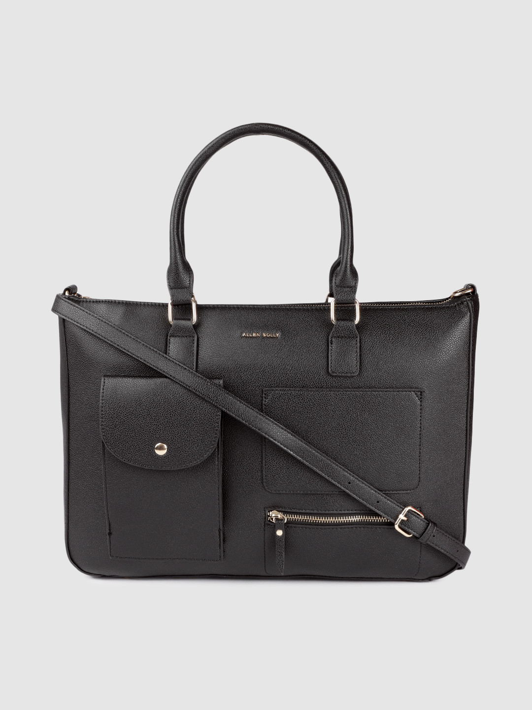 Buy Allen Solly Women Black Solid Laptop Bag Laptop Bag for Women