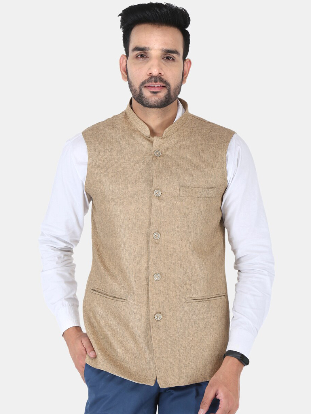 Buy UNCRAZY Men Brown Solid Nehru Jackets Nehru Jackets for Men