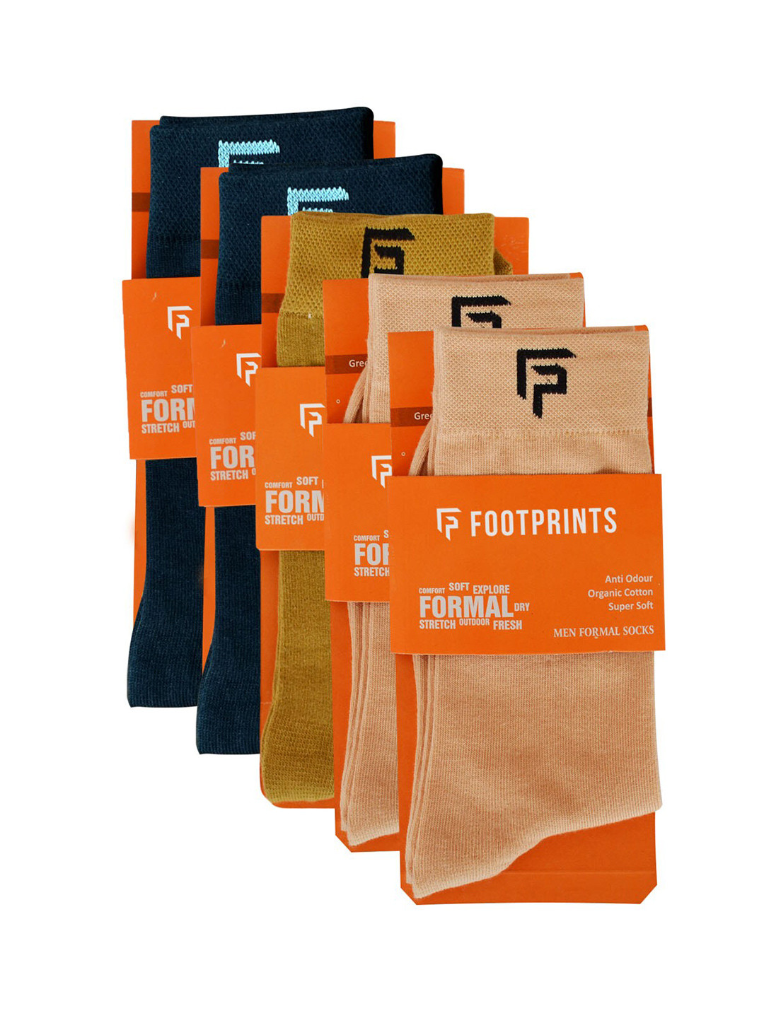 Buy FOOTPRINTS Men Pack Of 5 Solid Calf Length Socks Socks for Men 19397380 Myntra