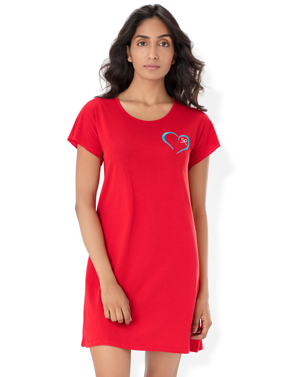 Buy PrettySecrets Red Nightdress NW0005 Nightdress for Women 1939863