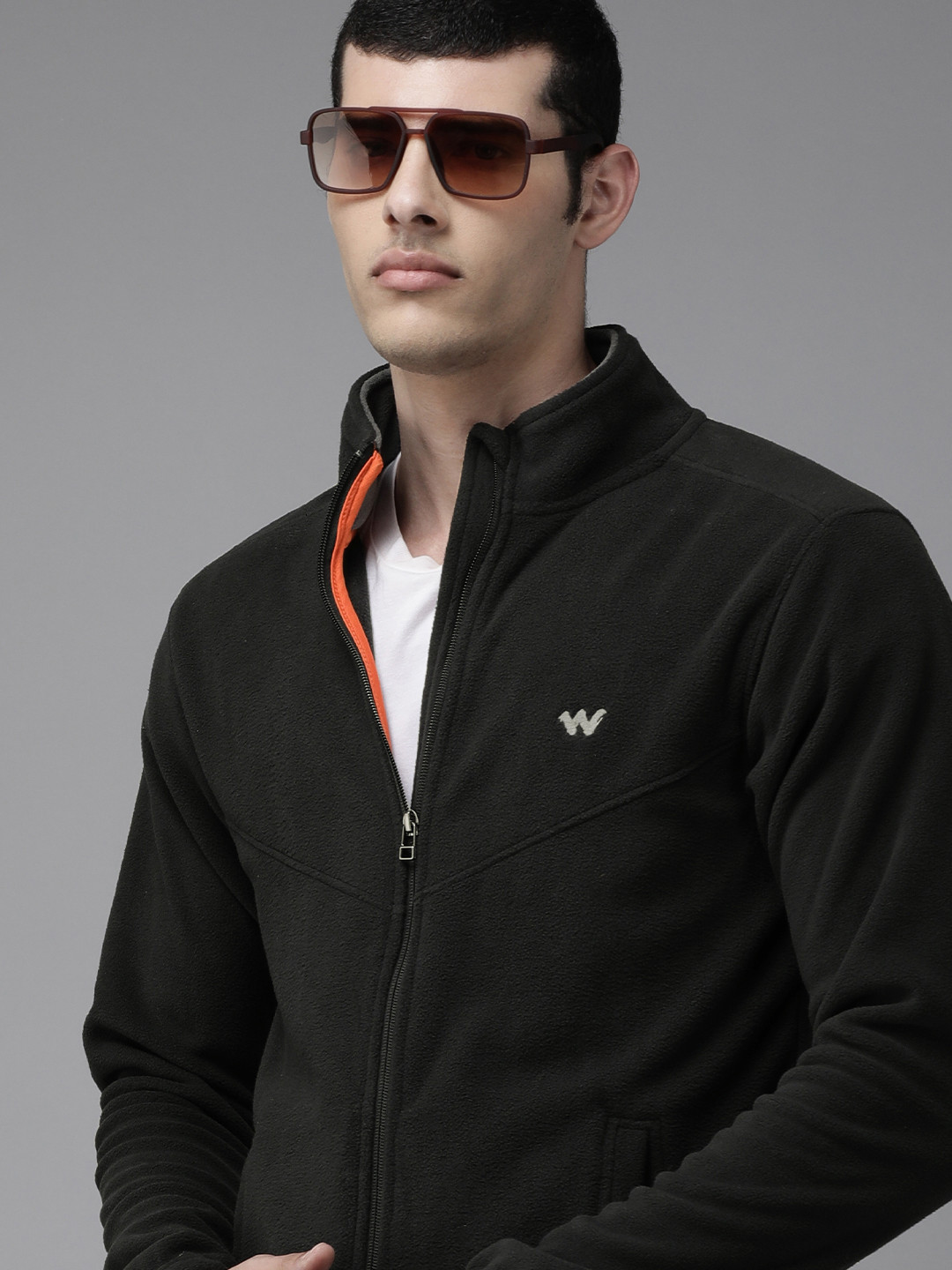 Men's Printed Black Open Front Jacket