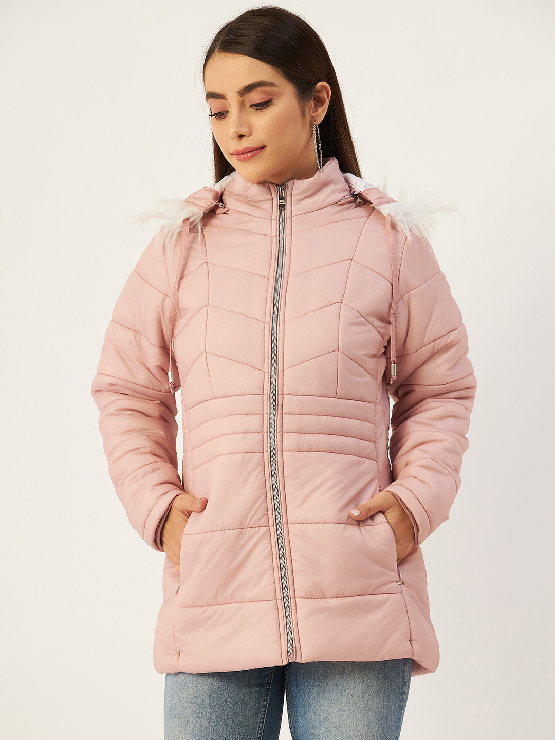 Buy Okane Women Pink Parka Jacket Jackets for Women 19400464 Myntra