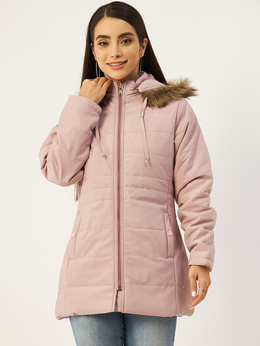 Buy Okane Women Pink Parka Jacket Jackets for Women 19400466 Myntra