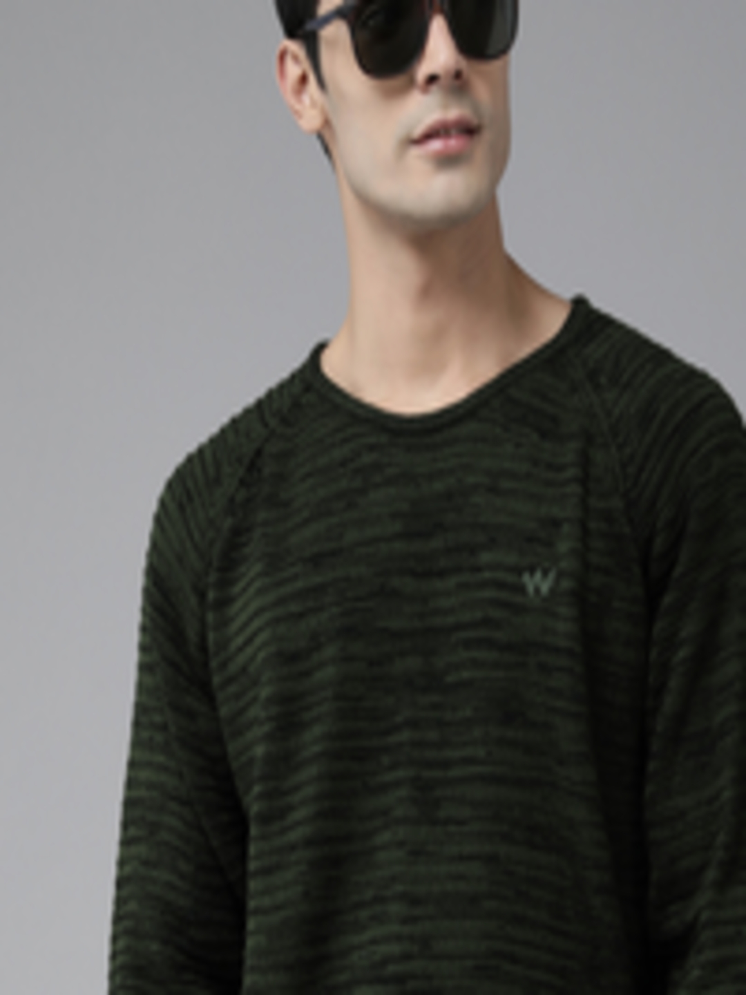 Buy Wildcraft Men Olive Green Solid Pullover - Sweaters for Men ...
