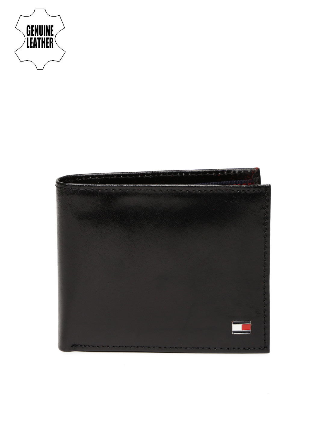 Buy Tommy Hilfiger Men Black Genuine Leather Two Fold Wallet Wallets