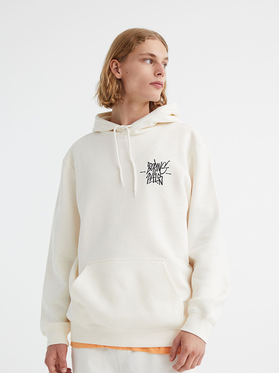 H&m mens white hoodie clearance