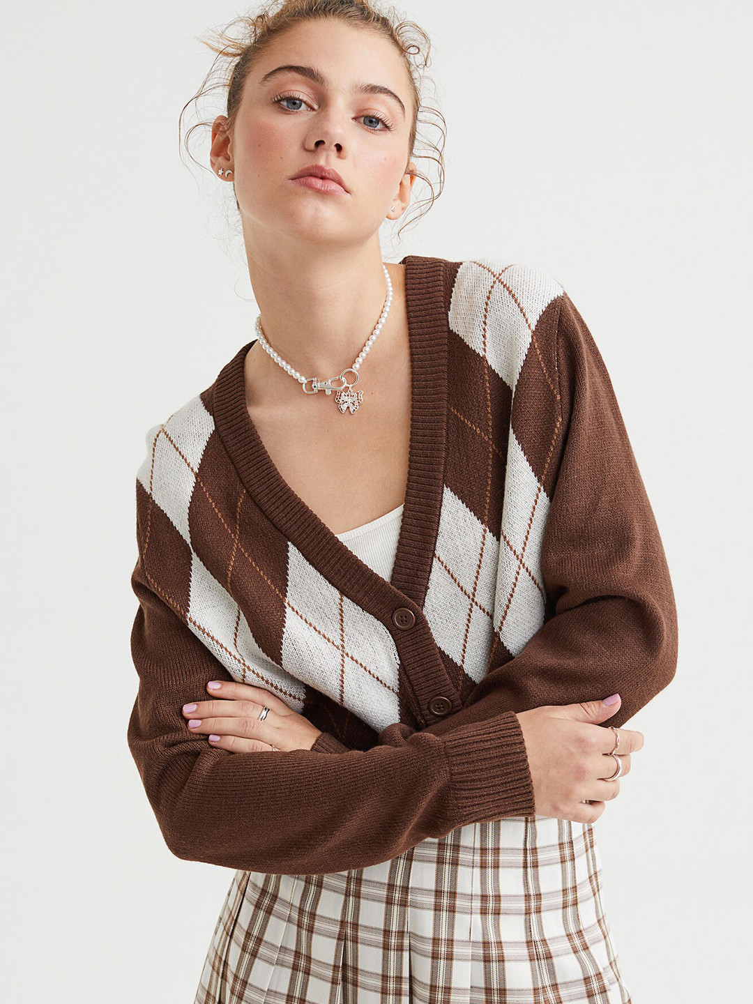 Buy H&M Women Brown Short Cardigan Sweaters for Women 19410010 Myntra