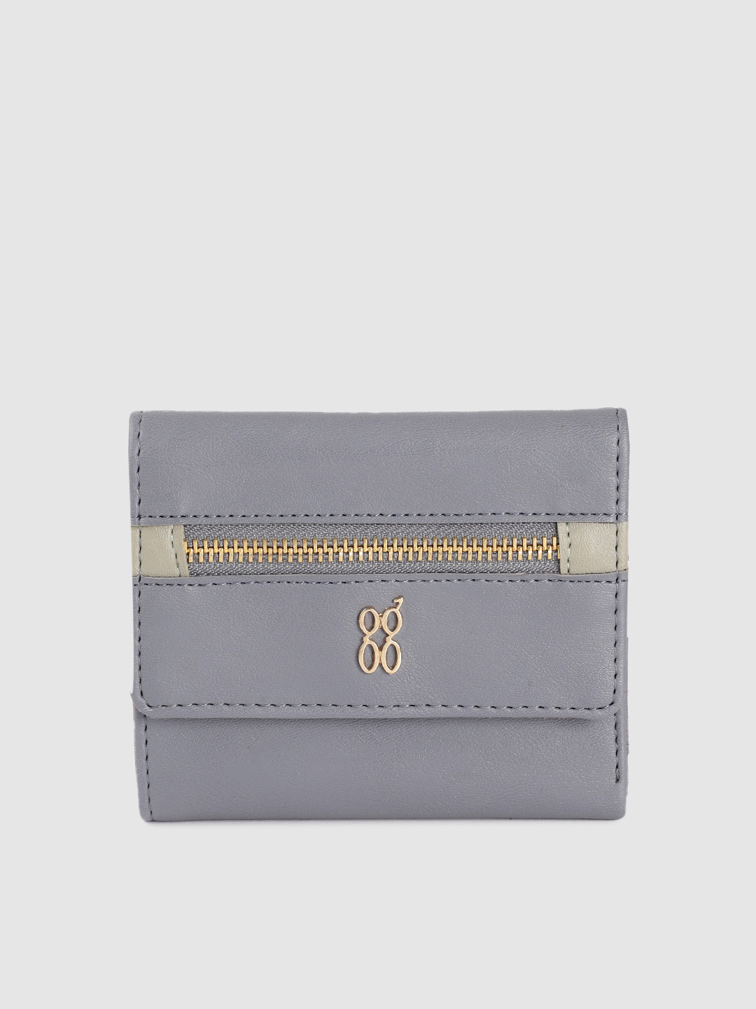 Buy Baggit Women Blue Solid Three Fold Wallet - Wallets for Women ...