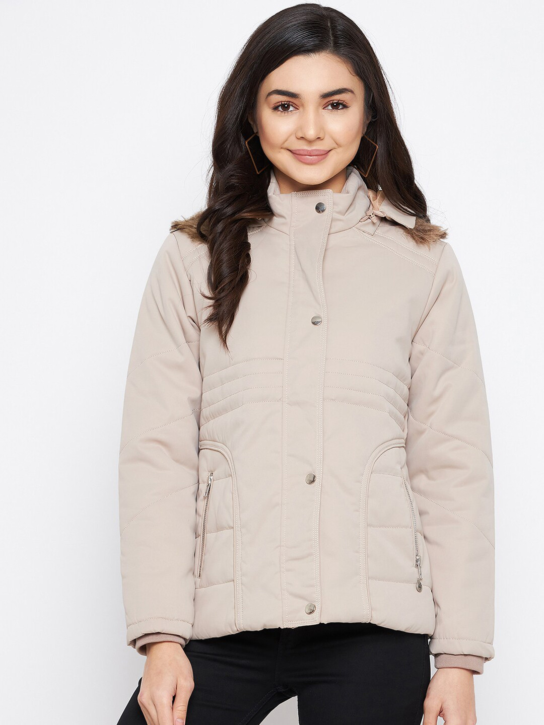 Buy NEVA Women Beige Padded Jacket Jackets for Women 19412206 Myntra