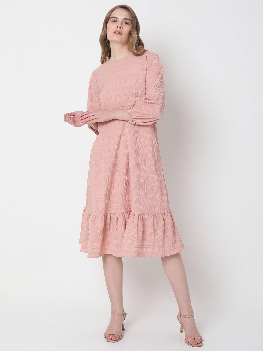 Buy Vero Moda Pink A Line Dress Dresses for Women 19412916 Myntra